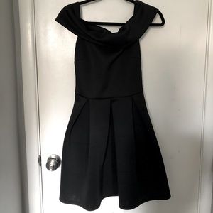 Black Off-Shoulder Homecoming Dress